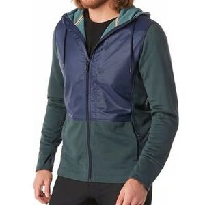 Smartwool Pine Grey Merino Sport Jacket Full Zip Hybrid Hoodie Men's Sz L NWOT